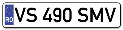 Placuta inmatriculare numar auto  VS-490-SMV, VS 490 SMV, VS490SMV
