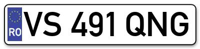 Placuta inmatriculare numar auto  VS-491-QNG, VS 491 QNG, VS491QNG