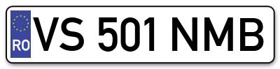 Placuta inmatriculare numar auto  VS-501-NMB, VS 501 NMB, VS501NMB