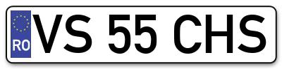Placuta inmatriculare numar auto  VS-55-CHS, VS 55 CHS, VS55CHS