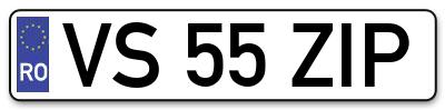 Placuta inmatriculare numar auto  VS-55-ZIP, VS 55 ZIP, VS55ZIP