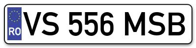 Placuta inmatriculare numar auto  VS-556-MSB, VS 556 MSB, VS556MSB