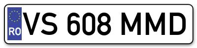 Placuta inmatriculare numar auto  VS-608-MMD, VS 608 MMD, VS608MMD