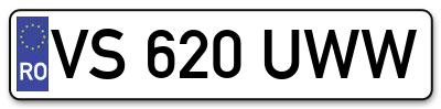 Placuta inmatriculare numar auto  VS-620-UWW, VS 620 UWW, VS620UWW