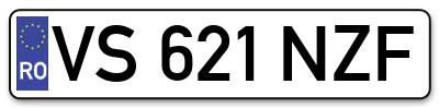 Placuta inmatriculare numar auto  VS-621-NZF, VS 621 NZF, VS621NZF