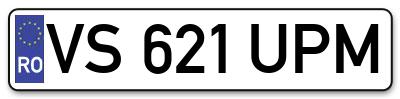 Placuta inmatriculare numar auto  VS-621-UPM, VS 621 UPM, VS621UPM