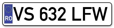Placuta inmatriculare numar auto  VS-632-LFW, VS 632 LFW, VS632LFW