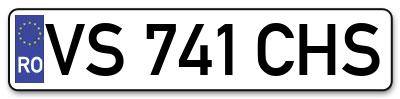 Placuta inmatriculare numar auto  VS-741-CHS, VS 741 CHS, VS741CHS
