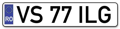 Placuta inmatriculare numar auto  VS-77-ILG, VS 77 ILG, VS77ILG