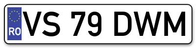 Placuta inmatriculare numar auto  VS-79-DWM, VS 79 DWM, VS79DWM