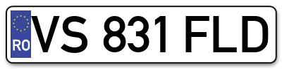 Placuta inmatriculare numar auto  VS-831-FLD, VS 831 FLD, VS831FLD