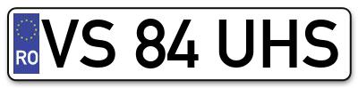 Placuta inmatriculare numar auto  VS-84-UHS, VS 84 UHS, VS84UHS