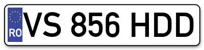 Placuta inmatriculare numar auto  VS-856-HDD, VS 856 HDD, VS856HDD