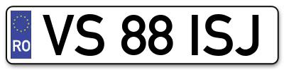 Placuta inmatriculare numar auto  VS-88-ISJ, VS 88 ISJ, VS88ISJ