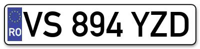 Placuta inmatriculare numar auto  VS-894-YZD, VS 894 YZD, VS894YZD