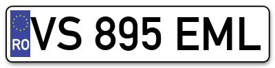 Placuta inmatriculare numar auto  VS-895-EML, VS 895 EML, VS895EML