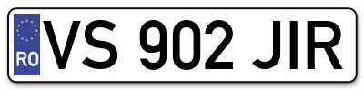 Placuta inmatriculare numar auto  VS-902-JIR, VS 902 JIR, VS902JIR
