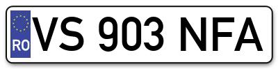 Placuta inmatriculare numar auto  VS-903-NFA, VS 903 NFA, VS903NFA