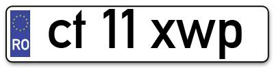 Placuta inmatriculare numar auto  ct-11-xwp, ct 11 xwp, ct11xwp