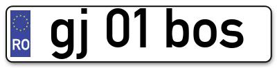 Placuta inmatriculare numar auto  gj-01-bos, gj 01 bos, gj01bos