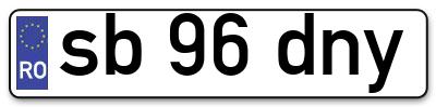 Placuta inmatriculare numar auto  sb-96-dny, sb 96 dny, sb96dny