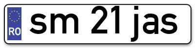 Placuta inmatriculare numar auto  sm-21-jas, sm 21 jas, sm21jas