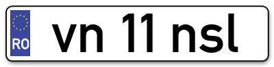 Placuta inmatriculare numar auto  vn-11-nsl, vn 11 nsl, vn11nsl
